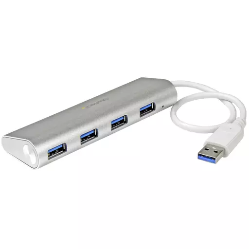 StarTech.com 4-Port Portable USB 3.0 Hub with Built-in Cable~4-Port Portable USB 3.0 Hub with Built-in Cable - 5Gbps