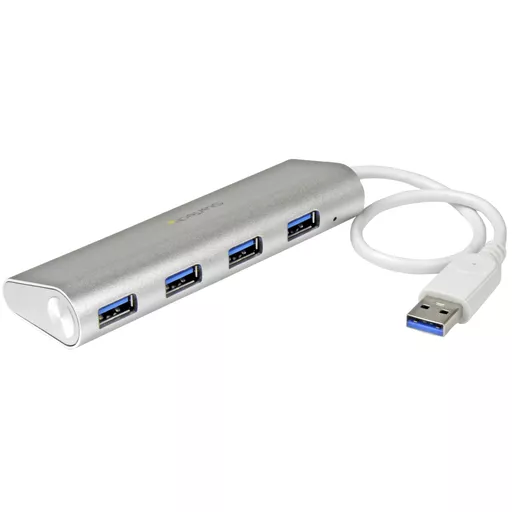 StarTech.com 4-Port USB Hub, USB A to 4x USB-A Ports, USB 5Gbps, Rugged Design, Bus-Powered, Portable Laptop USB 3.0 Hub