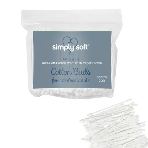 Simply Soft Paper Stemmed Cotton Buds x 200
