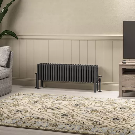 Imperia 6 Column Radiator 300 x 1145mm Matt Anthracite