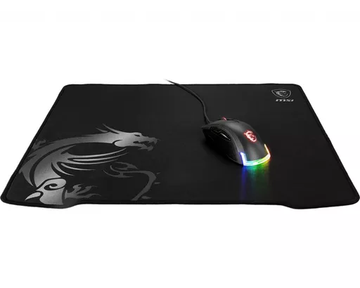 MSI AGILITY GD30 Pro Gaming Mousepad '450mm x 400mm, Pro Gamer Silk Surface, Iconic Dragon Design, Anti-slip and shock-absorbing rubber base, Reinforced stitched edges'