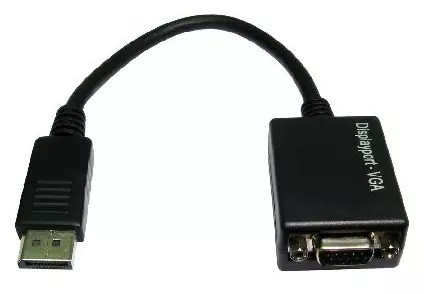 Cables Direct Display Port - VGA m/f 0.15 m VGA (D-Sub) DisplayPort Black