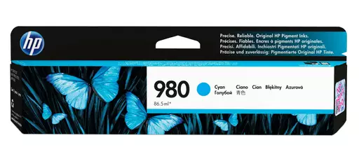 HP D8J07A/980 Ink cartridge cyan, 6.6K pages ISO/IEC 24711 86,5ml for HP OfficeJet X 555