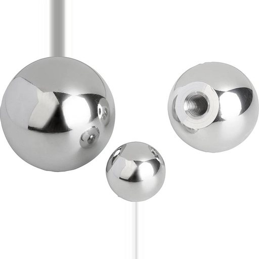 K0650 - Threaded & Reamed Hole Ball Knobs In Aluminium & Stainless Steel