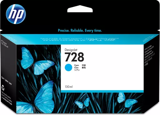 HP F9J67A/728 Ink cartridge cyan 130ml for HP DesignJet T 730/830