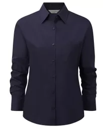 Ladies' Long Sleeve Polycotton Easy Care Poplin Shirt