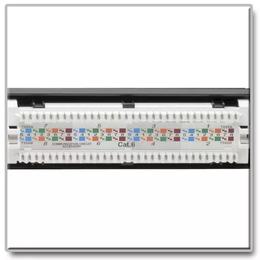 Tripp Lite N252-P24 Cat6 24-Port Patch Panel - PoE+ Compliant, 110/Krone, 568A/B, RJ45 Ethernet, 1U Rack-Mount, TAA