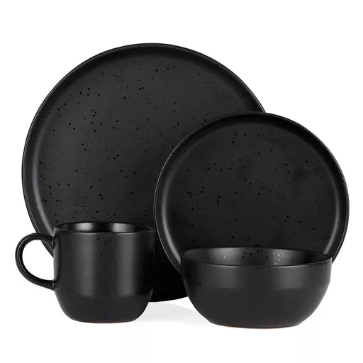 Black dishware set best sale