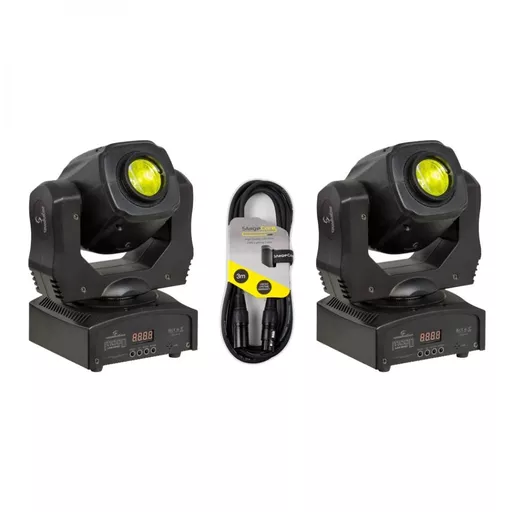 Soundsation Mood L60 Spot LED Moving Head Twin Pack Bundle