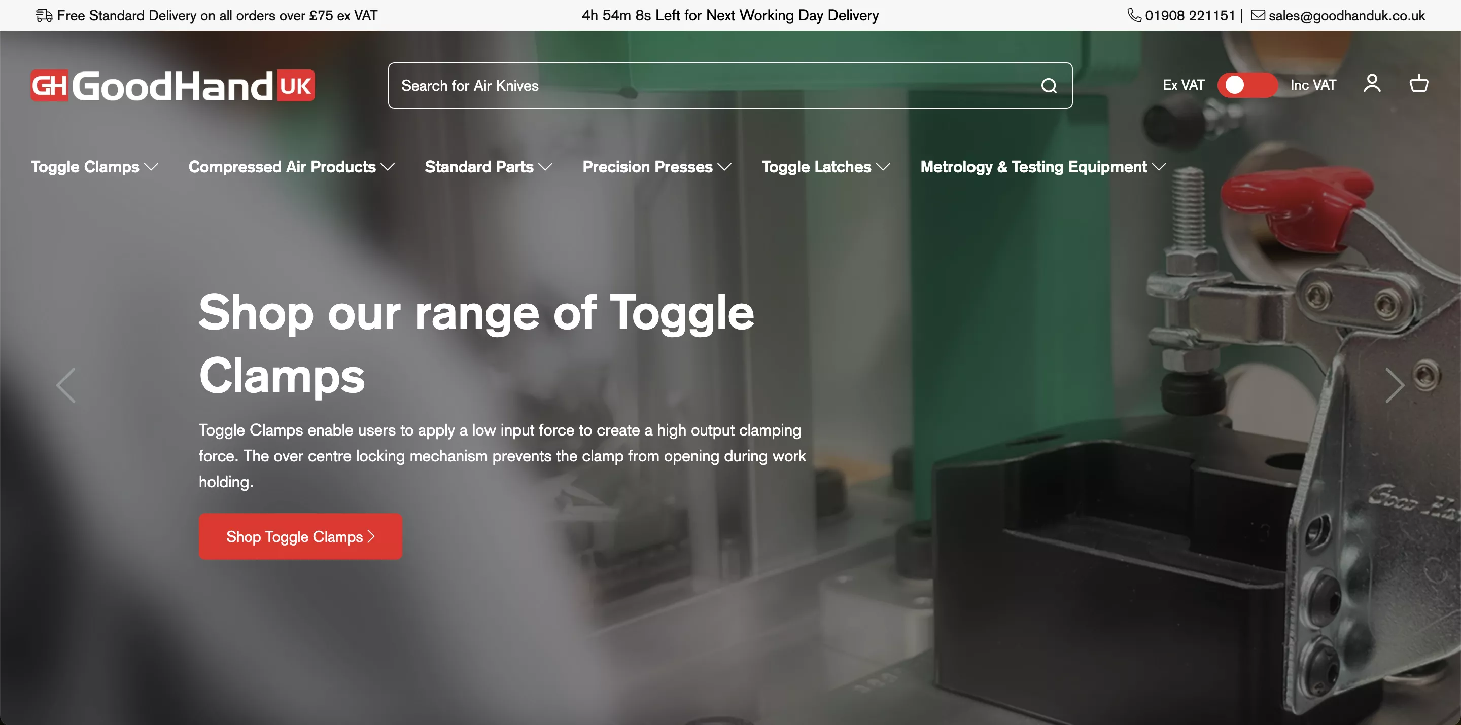 Screenshot of the Good Hand UK Ltd website homepage