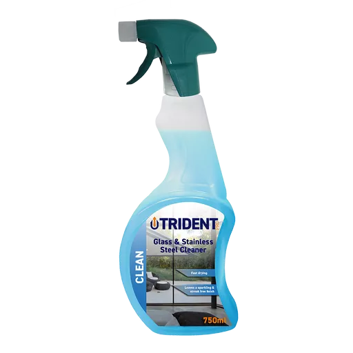Trident Pro Glass & Stainless Steel Cleaner, 750ml Trigger Spray