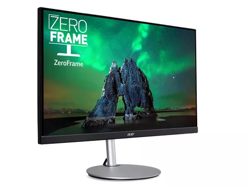 Acer CB2 CB242Ysmiprx 23.8 inch FHD Monitor (IPS Panel, FreeSync, 75Hz, 1ms, HDR 10, Height Adjustable Stand, DP, HDMI, VGA, Silver/Black)