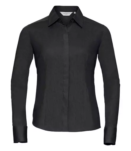 Russell Collection Ladies Long Sleeve Fitted Poplin Shirt