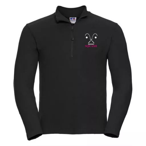 Oxford Brookes Squash Black 1:4 Zip Fleece.png