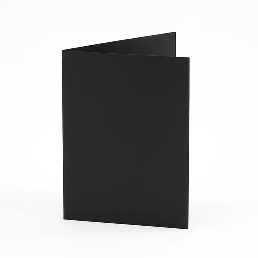 Black 350gsm Pre-Scored Card Blanks – A4 Folds to A5 – Heavyweight DIY Card Blanks