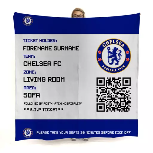 Chelsea FC Ticket Fleece Blanket