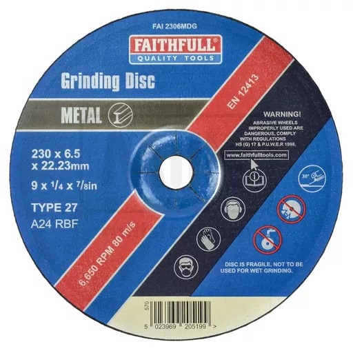 Depressed Centre Metal Grinding Disc 230mm