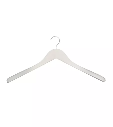 White Shaped Wooden Hanger- 445mm - Box of 24