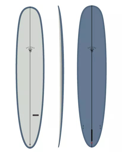 Skindog Thunderbolt Red Peacemaker Surfboard 9ft 6 - Dawn Grey/Slate