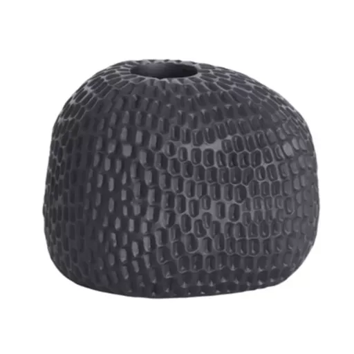 Decorative Vase, Caliste, Matt Black, Small