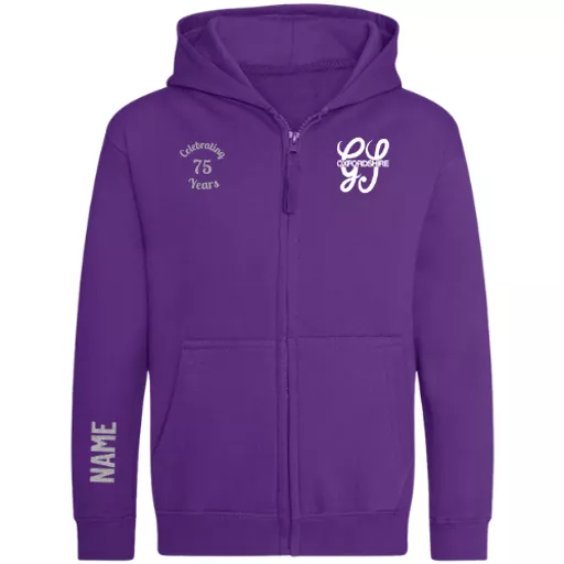 OxfordshireGangShow2027_ChildrensZipHoodie_Purple_Silver_Front.png