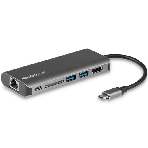 StarTech.com USB C Multiport Adapter, Portable USB-C Dock to 4K HDMI, 2-pt USB 3.0 Hub, SD/SDHC, GbE, 100W PD Pass-Through - USB Type-C/Thunderbolt 3 - REPLACED BY DKT30CSDHPD3