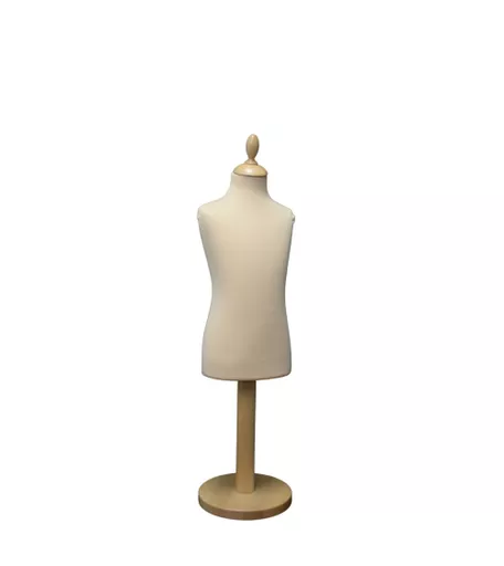 Exclusive 6-8 Years Tailors Dummy with Round Base - Natural