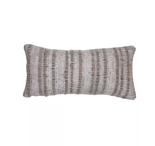 Sold Out - Lumbar cushion, Ravenstein, dark brown striped  & cream