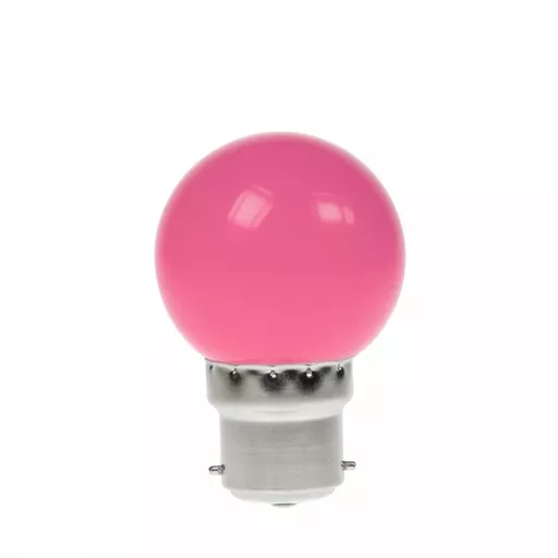 Prolite 1.5W LED Poly Golf Ball Lamp BC Pink