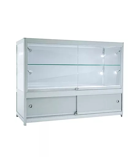 Aluminium Glass Showcase Display Counter - 90cm x 100cm x 50cm