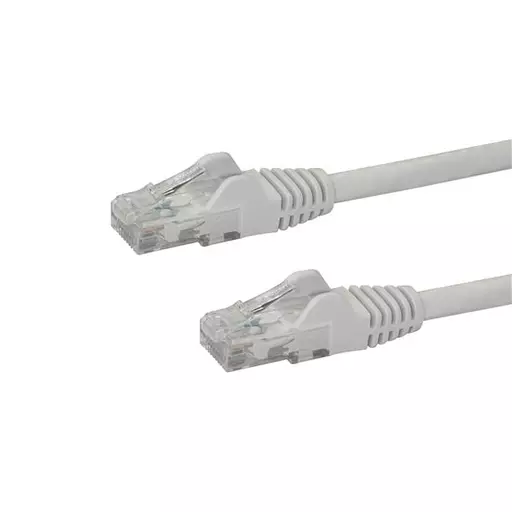 StarTech.com 10m CAT6 Ethernet Cable - White CAT 6 Gigabit Ethernet Wire -650MHz 100W PoE RJ45 UTP Network/Patch Cord Snagless w/Strain Relief Fluke Tested/Wiring is UL Certified/TIA