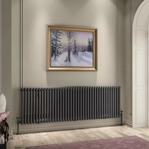 Imperia 3 Column Radiator 600 x 1820mm Matt Anthracite