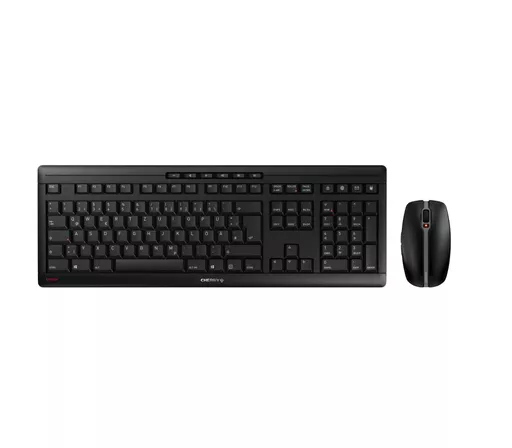 CHERRY Stream Desktop Recharge keyboard Mouse included Universal RF Wireless Black