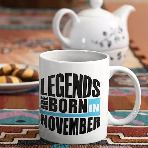 Personalised Birthday Mug Funny Gift legends are born in Birthday Gift