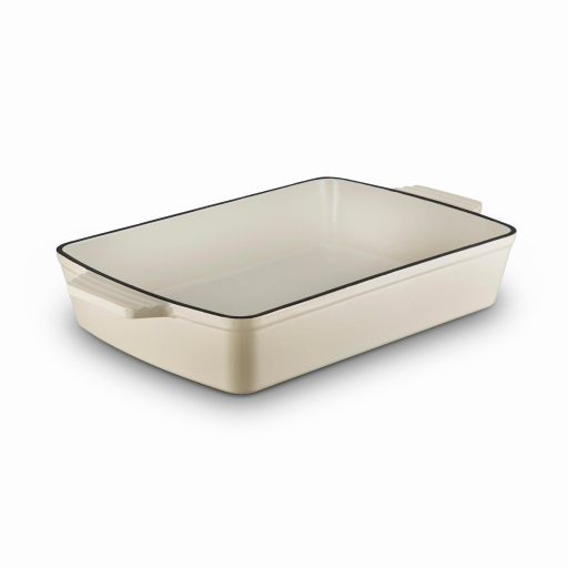 Foundry 39cm Cast Iron Roaster Cream