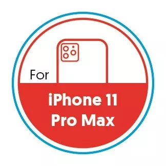 Smartphone Circular 20mm Label - iPhone 11 Pro Max - Red