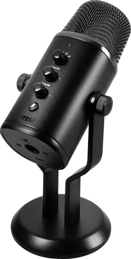 MSI IMMERSE GV60 STREAMING MIC 'USB Type-C Interface and 3.5mm Aux, For Professional applications with Intuituve control in 4 modes: Stereo, Omnidirectional, Cardioid and Bidirectional'