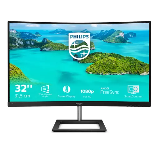Philips E Line 322E1C/00 LED display 80 cm (31.5") 1920 x 1080 pixels Full HD LCD Black