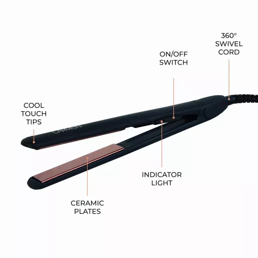 Noir Ceramic Hair Straightener Noir Carmen Products