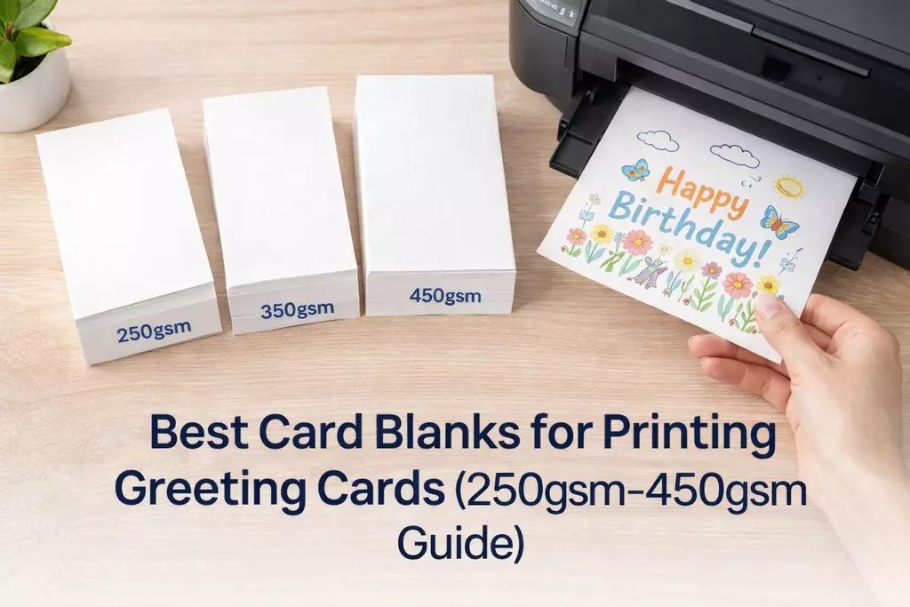 Best Card Blanks for Printing Greeting Cards (250gsm–450gsm Guide)