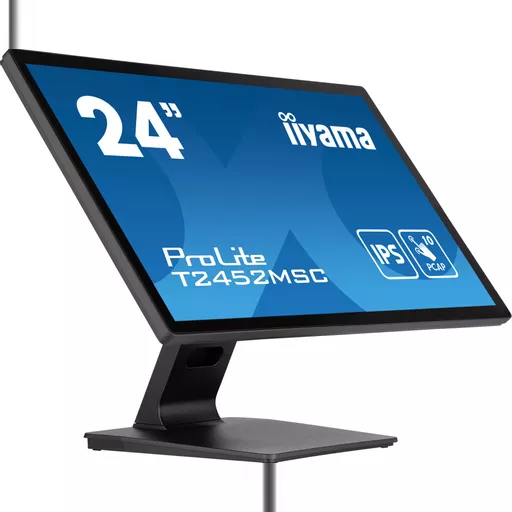 iiyama ProLite 23.8” PCAP 10pt touchscreen monitor featuring IPS panel technology, Edge-to-Edge glass design and anti fingerprint coating