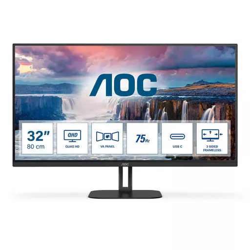 AOC V5 Q32V5CE computer monitor 80 cm (31.5") 2560 x 1440 pixels Quad HD LED Black