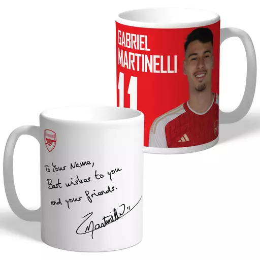 Arsenal FC Martinelli Autograph Mug