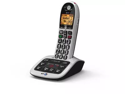 British Telecom BT 4600 Premium Nuisance Call Blocker Single DECT telephone Caller ID Black, Silver