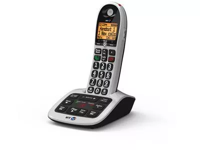 British Telecom BT 4600 Premium Nuisance Call Blocker Single DECT telephone Caller ID Black, Silver
