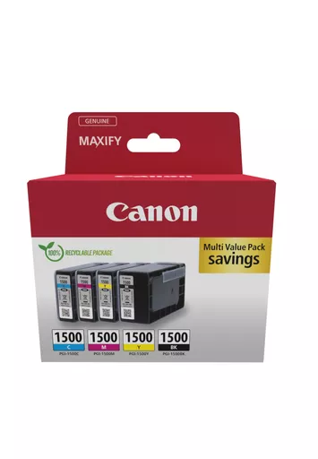 Canon 9218B006/PGI-1500BKCMY Ink cartridge multi pack Bk,C,M,Y 12,4ml + 3x4,5ml Pack=4 for Canon MB 2050