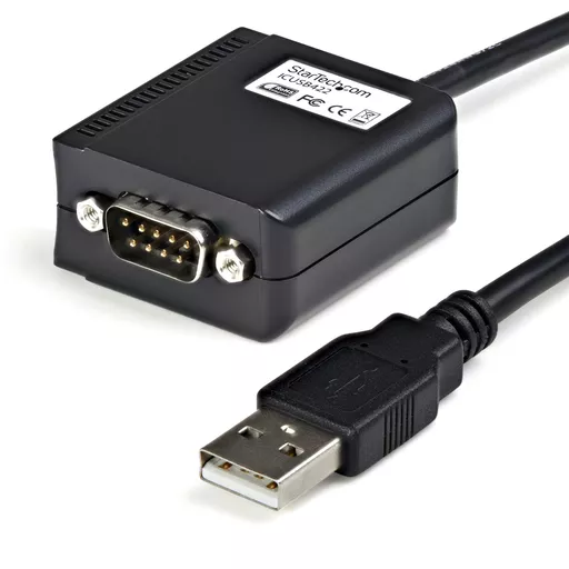 StarTech.com 6ft (1.8m) 1-Port Professional RS422/485 USB Serial Cable Adapter with COM Retention, USB to RS422 Adapter - TAA