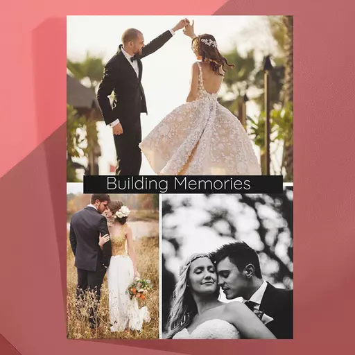 Personalised 3 Photos Collage Folded Card