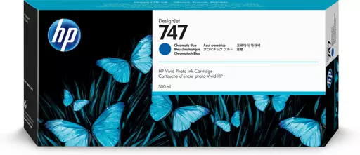 HP P2V85A/747 Ink cartridge blue chromatic 300ml for HP DesignJet Z 9+