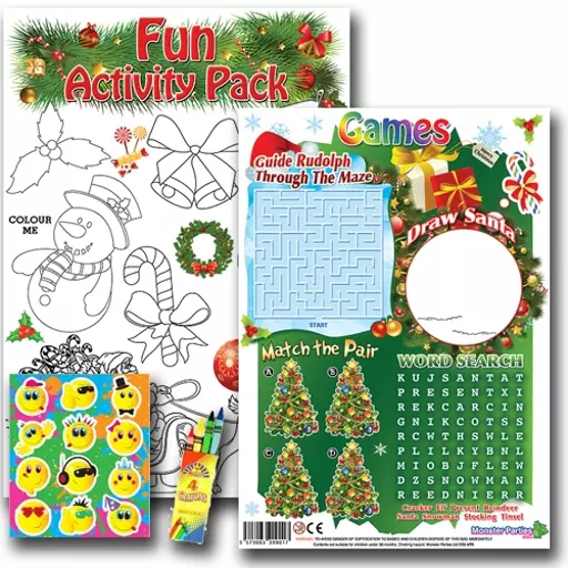 CHRISTMAS FUN ACTIVITY Pack - Pack of 100 - MP3433
